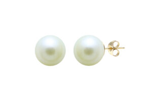 Raw Pearls' South Sea pearl earring studs