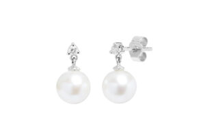 8-8.5mm cultured river pearl earring drops