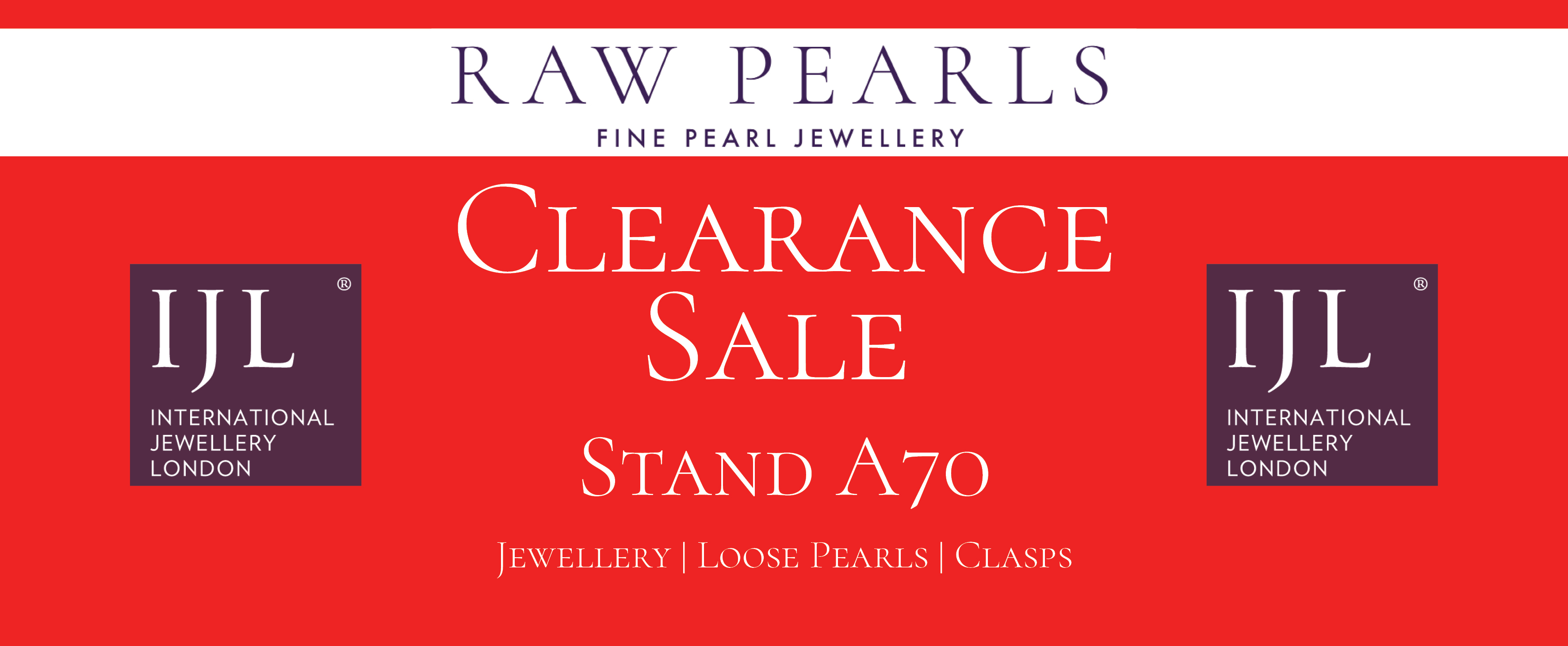 Clearance Sale – Only at IJL – 1st – 3rd Sept – Stand A70
